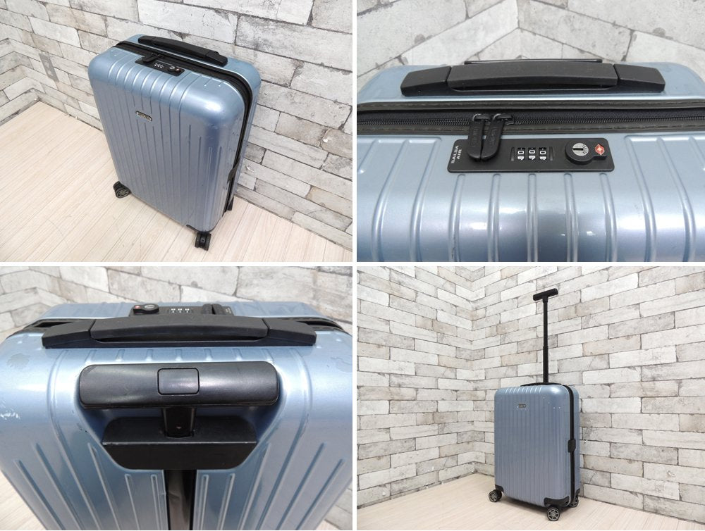 リモワ RIMOWA サルサエアー SALSA AIR スーツケース キャリーケース 33L 4輪 TSAロック アイスブルー 鍵欠品 難アリ 現状品 ●