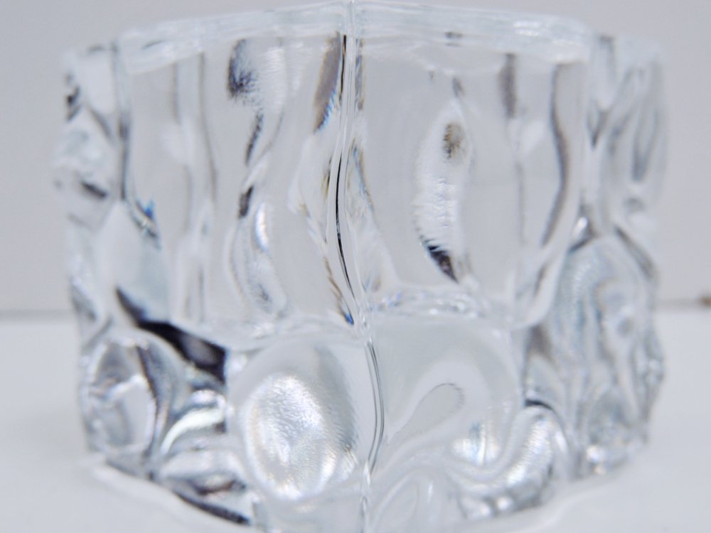 イッタラ iittala アイスキューブ ICE CUBE ガラス キャンドルホルダー クリア 箱付 ミッコ・カラッパネン Mikko Karppanen 廃番 希少 フィンランド 北欧 ●