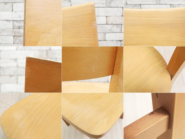 ウニコ unico プランク PLANK ダイニングチェア ビーチ材 2脚セット TON社製 チェコ 曲木 廃盤  ●