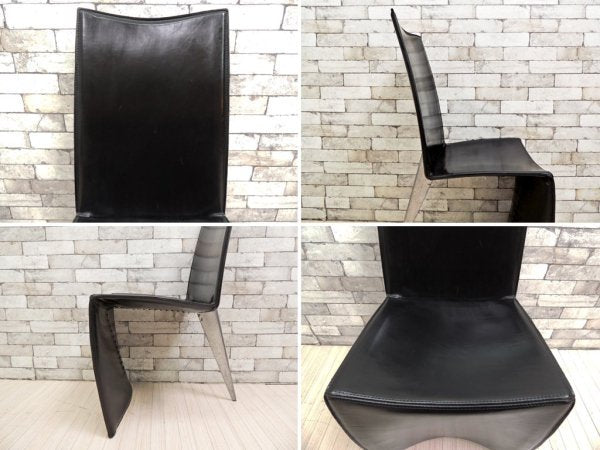 ドリアデ Driade アーチャーチェア ED Archer Chair レザーチェア ブラック フィリップスタルク 本革 イタリア モダン A ●
