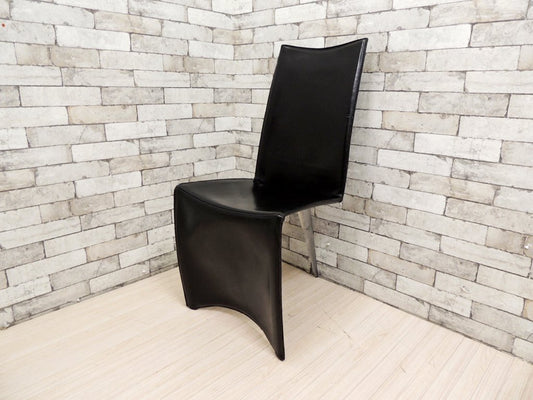 ドリアデ Driade アーチャーチェア ED Archer Chair レザーチェア ブラック フィリップスタルク 本革 イタリア モダン Ｂ ●