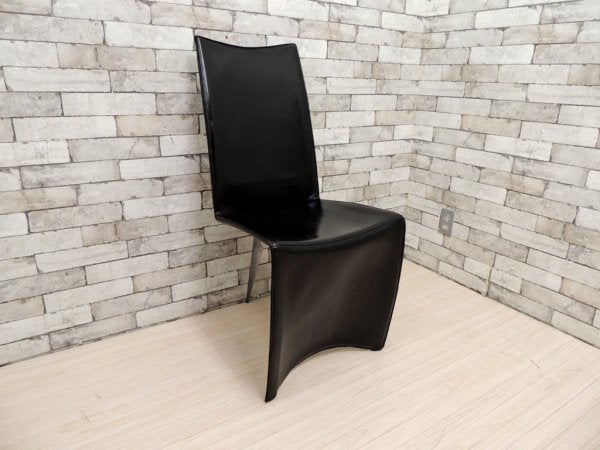 ドリアデ Driade アーチャーチェア ED Archer Chair レザーチェア ブラック フィリップスタルク 本革 イタリア モダン Ｂ ●