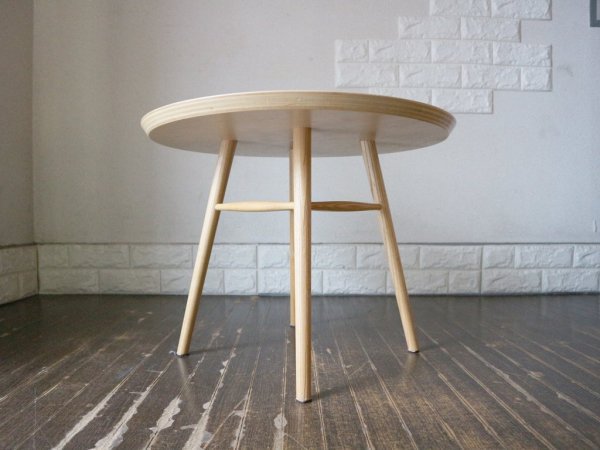 イデー IDEE アーオ テーブル AO TABLE ナチュラル アッシュ材 円形 ローテーブル 定価￥46,200- 岡嶌要 ◎