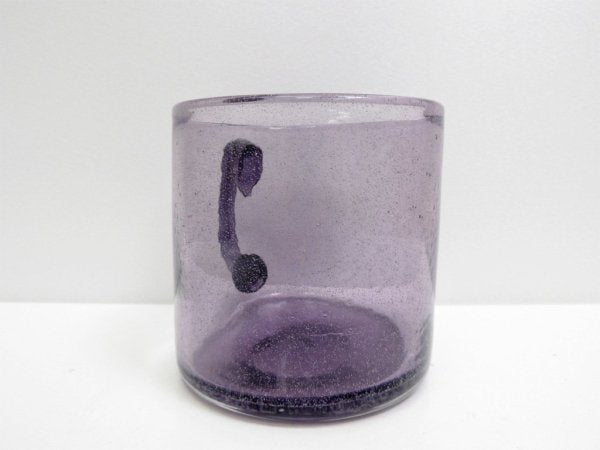 北欧ビンテージ danish vintage ガラス マグカップ ラージサイズ パープル　●