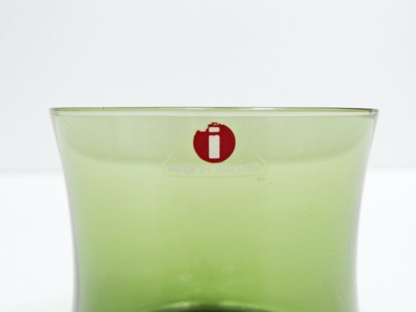 イッタラ iittala i-104 ドリンキング グラス Drinking glass ビンテージ ティモ・サルパネヴァ レアカラー グリーン 北欧食器 ●