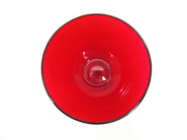 ヌータヤルヴィ Nuutajarvi #2744 グラス Mサイズ レッド カイ・フランク KAJ FRANCK 手吹き ビンテージ 北欧食器 A ●