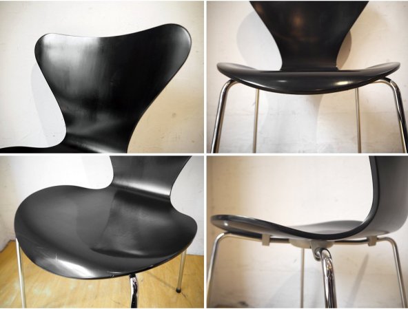 フリッツ ハンセン Fritz Hansen 正規品 セブンチェア SEVEN ラッカー 2005年 ブラック アルネ・ヤコブセン ★