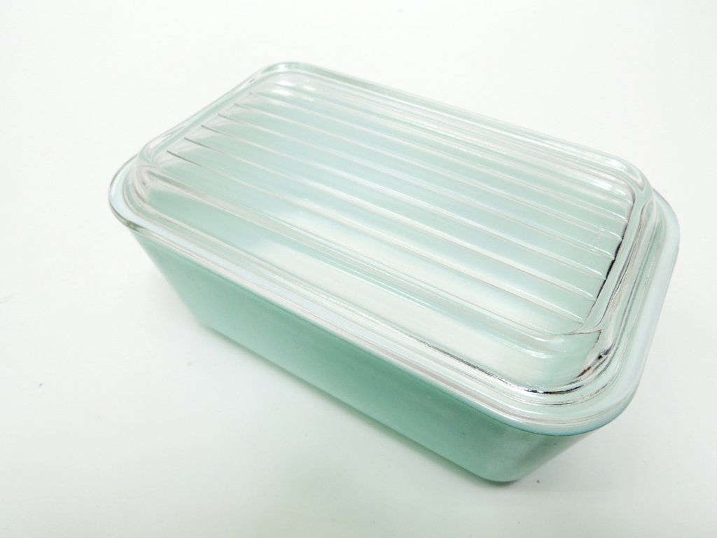 オールドパイレックス old PYREX リフリッジレーター ターコイズ Mサイズ 60'sビンテージ ●