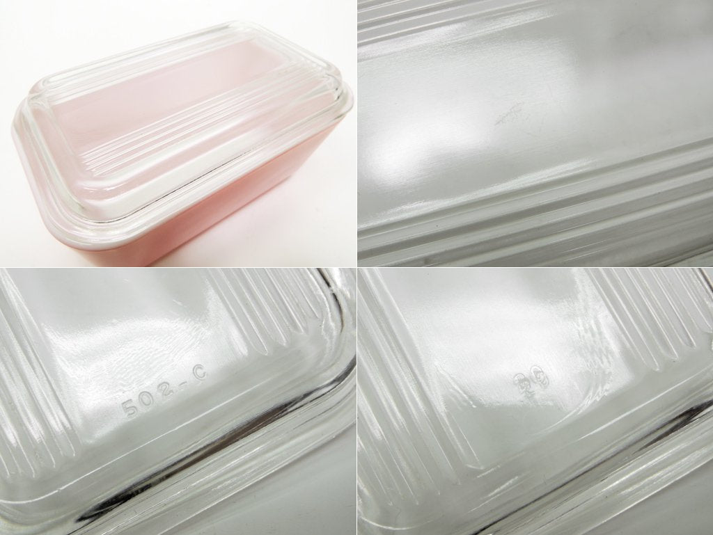 オールドパイレックス old PYREX リフリッジレーター ピンク Mサイズ 60'sビンテージ ●