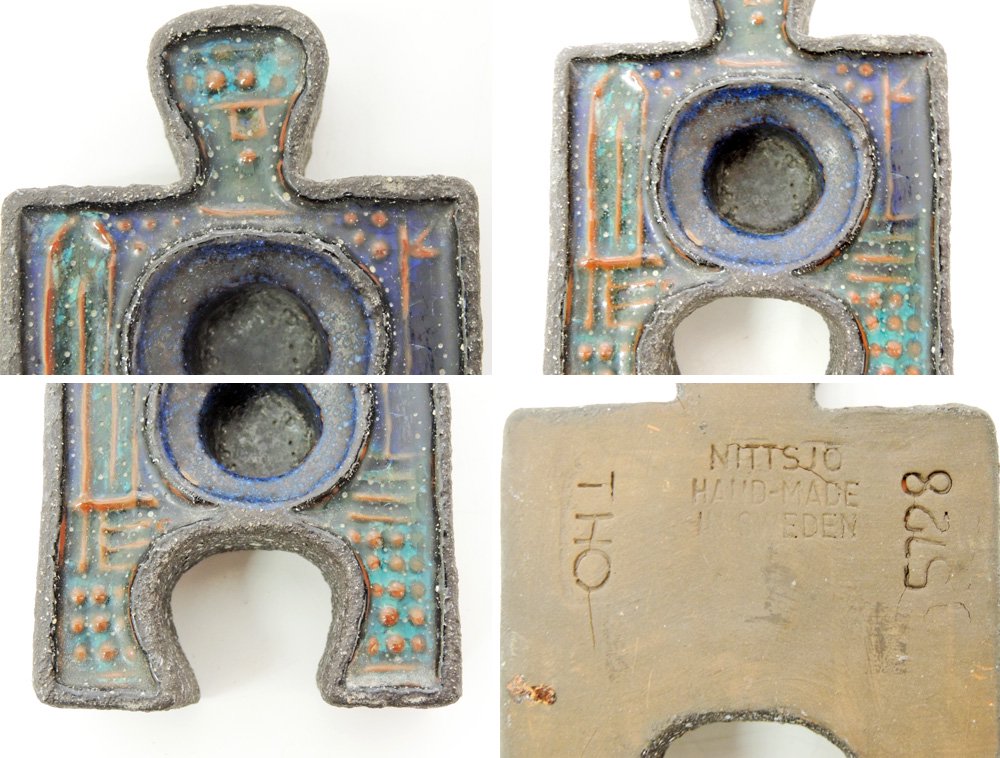 ニットショー NITTSJO ニトア窯 キャンドルスタンド キャンドルホルダー トーマス・ヘルストロム Thomas Hallstrom スウェーデン 北欧雑貨 ●