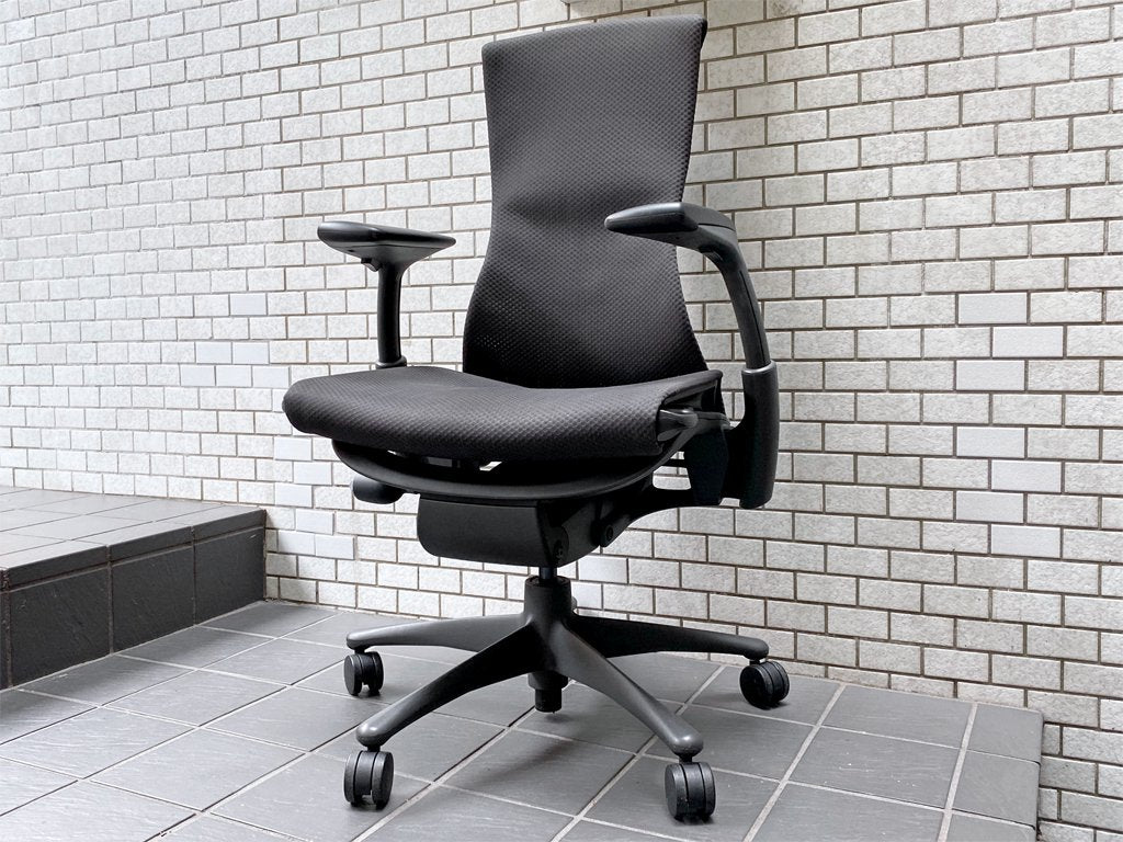 ハーマンミラー Herman Miller エンボディチェア Embody Chairs バランスファブリック カーボン グラファイトベース デスクチェア ■