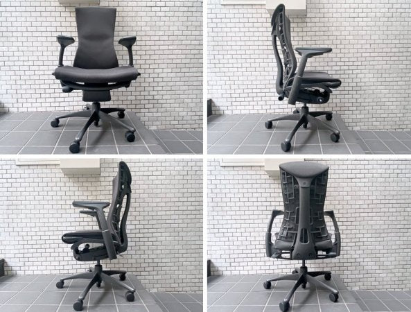 ハーマンミラー Herman Miller エンボディチェア Embody Chairs バランスファブリック カーボン グラファイトベース デスクチェア ■