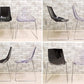 ダルセーニョ Dal Segno Furnishing ダイアモンドスツール ブラック & クリア ダイニングチェア スタッキング アクリル 2脚セット イタリア ●