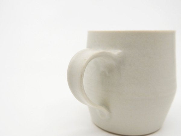 吉田直嗣 コーヒー カップ＆ソーサー C/S 白磁マット 現代作家 ●