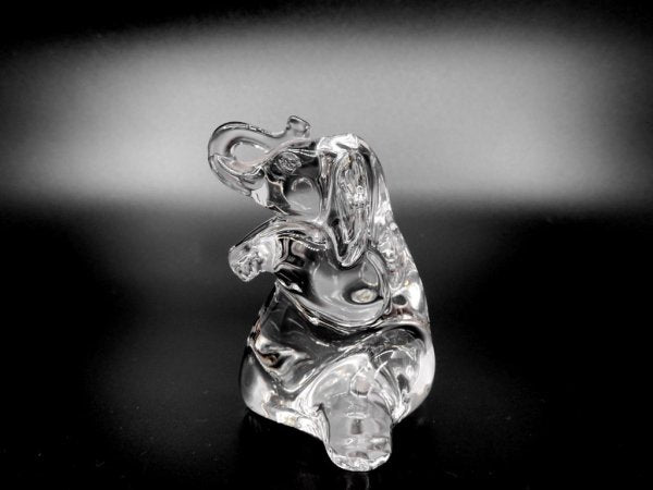 ビレロイ&ボッホ Villeroy&Boch クリスタル オブジェ ゾウ Crystal Sculpture elephant 置き物 ●