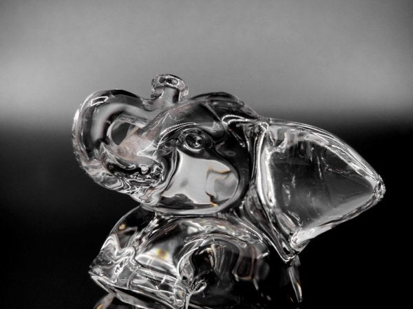 ビレロイ&ボッホ Villeroy&Boch クリスタル オブジェ ゾウ Crystal Sculpture elephant 置き物 ●