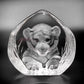 マッツ・ジョナサン Mats Jonasson クリスタル ペーパーウェイト オブジェ 子虎 Crystal Paper weight Sculpture Small tiger 置き物 北欧 ●