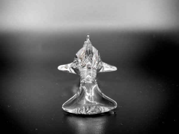 ドーム フランス Daum France クリスタル ドルフィン オブジェ Crystal Dolphin Sculpture クリア ●