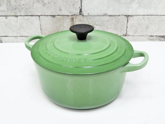 ルクルーゼ LECREUSET ココットロンド 18cm 鋳物ホーロー 両手鍋 ローズマリー 廃番カラー ●