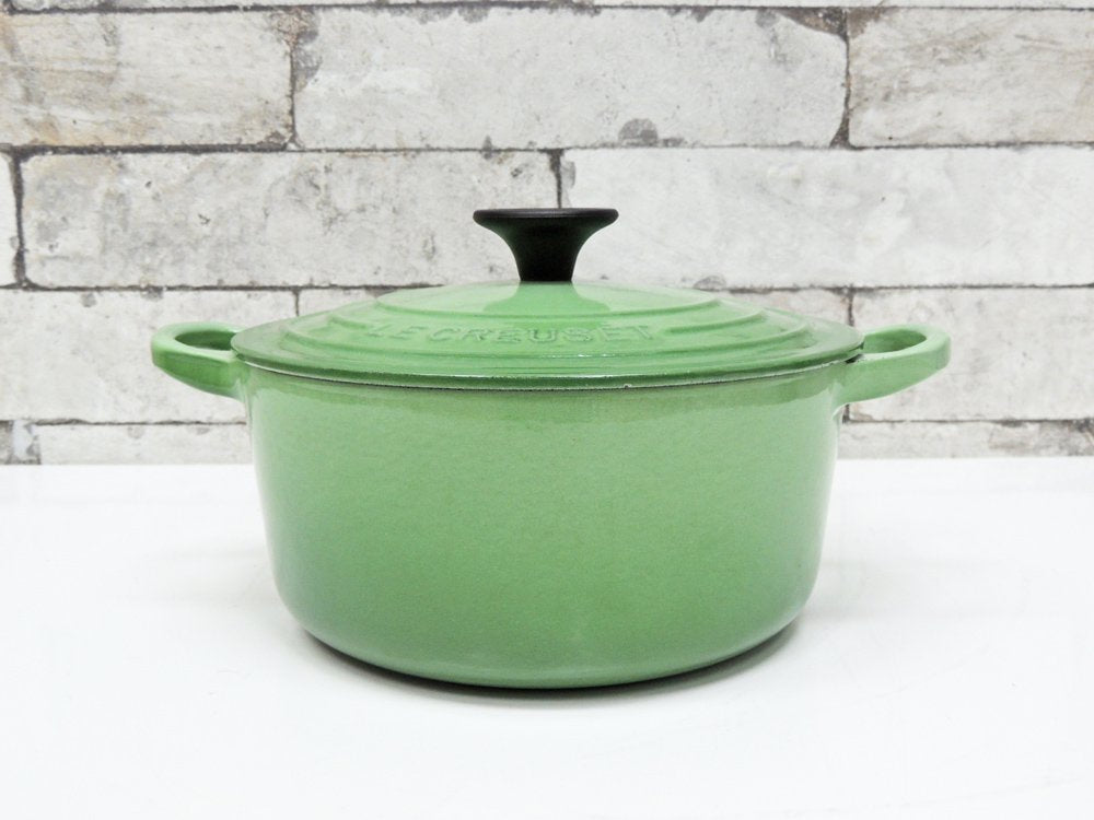 ルクルーゼ LECREUSET ココットロンド 18cm 鋳物ホーロー 両手鍋 ローズマリー 廃番カラー ●