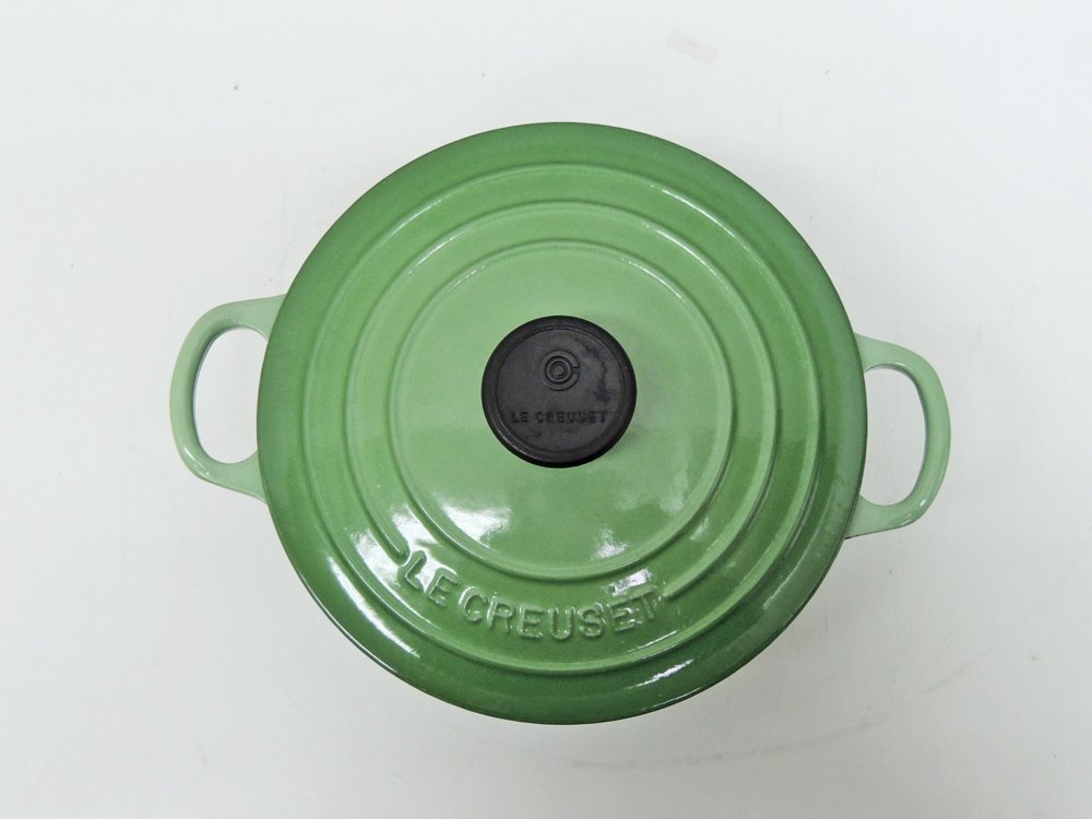 ルクルーゼ LECREUSET ココットロンド 18cm 鋳物ホーロー 両手鍋 ローズマリー 廃番カラー ●