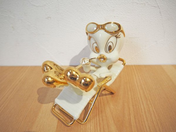 レノックス LENOX レイジーデイズ トウィーティー Lazy Days TWEETY オブジェ 金彩 元箱付 ★