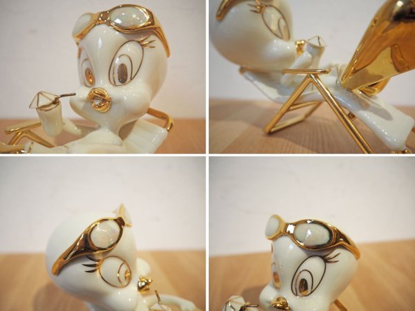 レノックス LENOX レイジーデイズ トウィーティー Lazy Days TWEETY オブジェ 金彩 元箱付 ★