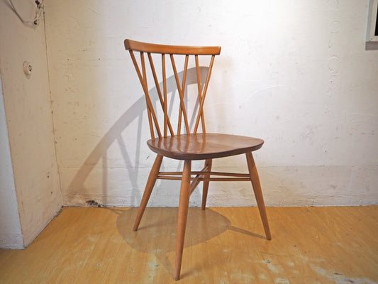 アーコール Ercol クロスバックチェア ラティスドチェア ダイニングチェア エルム材 ビーチ材 UKビンテージ 1960年代 ★