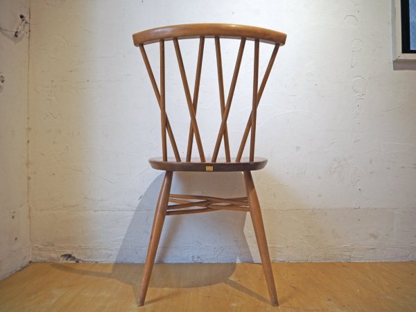 アーコール Ercol クロスバックチェア ラティスドチェア ダイニングチェア エルム材 ビーチ材 UKビンテージ 1960年代 ★