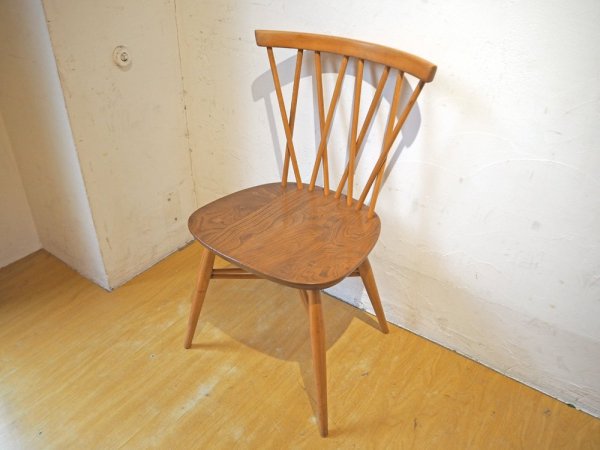 アーコール Ercol クロスバックチェア ラティスドチェア ダイニングチェア エルム材 ビーチ材 UKビンテージ 1960年代 ★