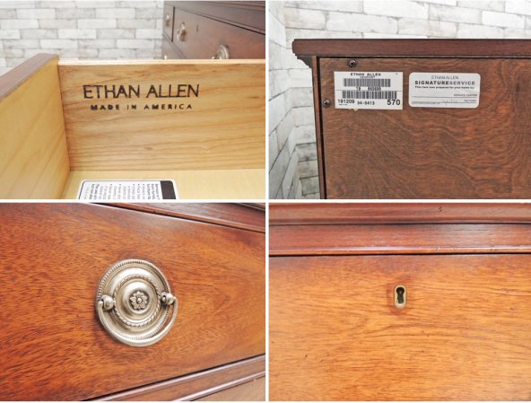 イーセンアーレン Ethan Allen ニューポート Newport エリオットダブルドレッサー Elliot Double Dresser チェスト マホガニー ●