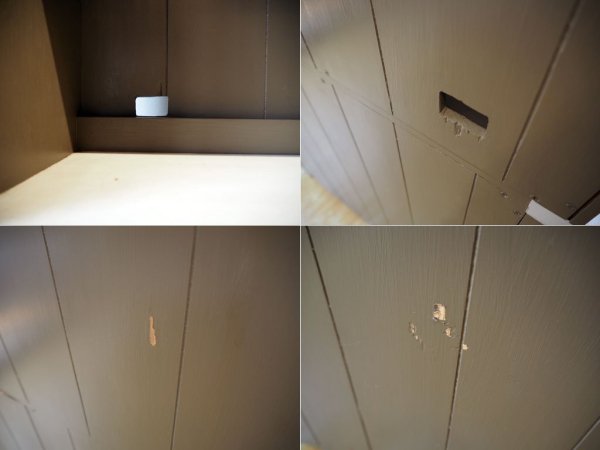 オリジナル家具 カップボード UK カントリースタイル ホワイト×グレーペイント ブックケース シェルフ ★