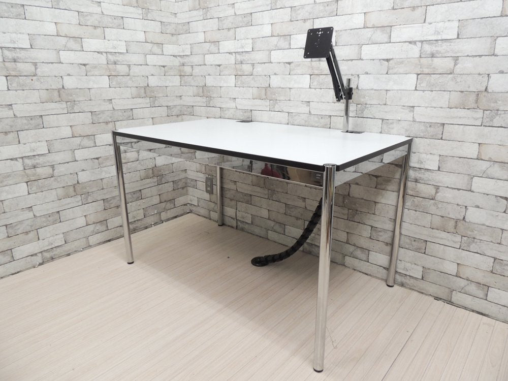 USMモジュラーファニチャー USMハラーテーブル アドバンス Haller table advance +スクリーンアーム+リンクチェーン 美品 B ●