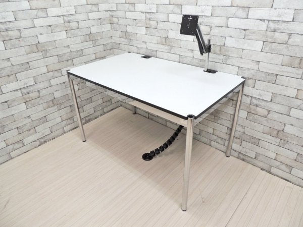 USMモジュラーファニチャー USMハラーテーブル アドバンス Haller table advance +スクリーンアーム+リンクチェーン 美品 B ●