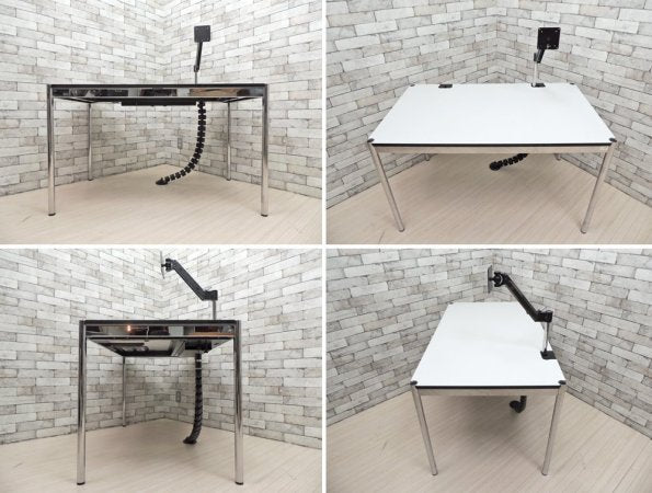 USMモジュラーファニチャー USMハラーテーブル アドバンス Haller table advance +スクリーンアーム+リンクチェーン 美品 A ●