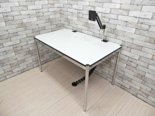 USMモジュラーファニチャー USMハラーテーブル アドバンス Haller table advance +スクリーンアーム+リンクチェーン 美品 A ●