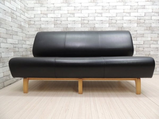 イデー IDEE カゴル ベンチソファ CAGOLE BENCH SOFA 3シーター ブラック×ナチュラル 篠本拓宏デザイン 定価20.5万～ 廃番 ●