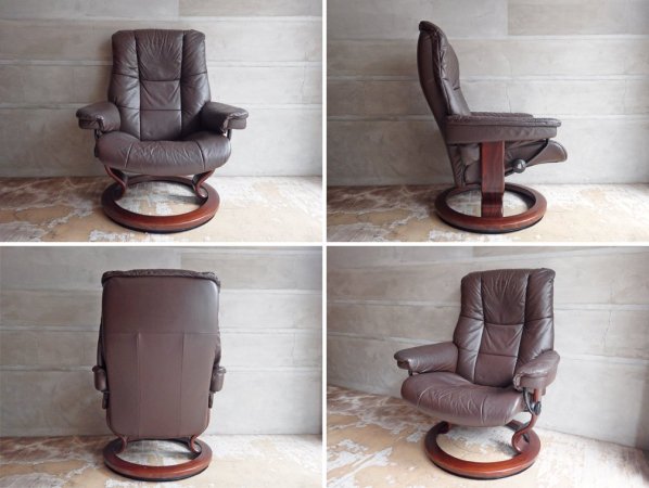 エコーネス EKORNES メイフェア Mayfair ストレスレスチェア stressless リクライニングチェア レザー ブラウン Mサイズ 北欧 ノルウェー ♪