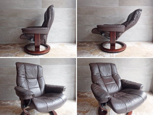 エコーネス EKORNES メイフェア Mayfair ストレスレスチェア stressless リクライニングチェア レザー ブラウン Mサイズ 北欧 ノルウェー ♪