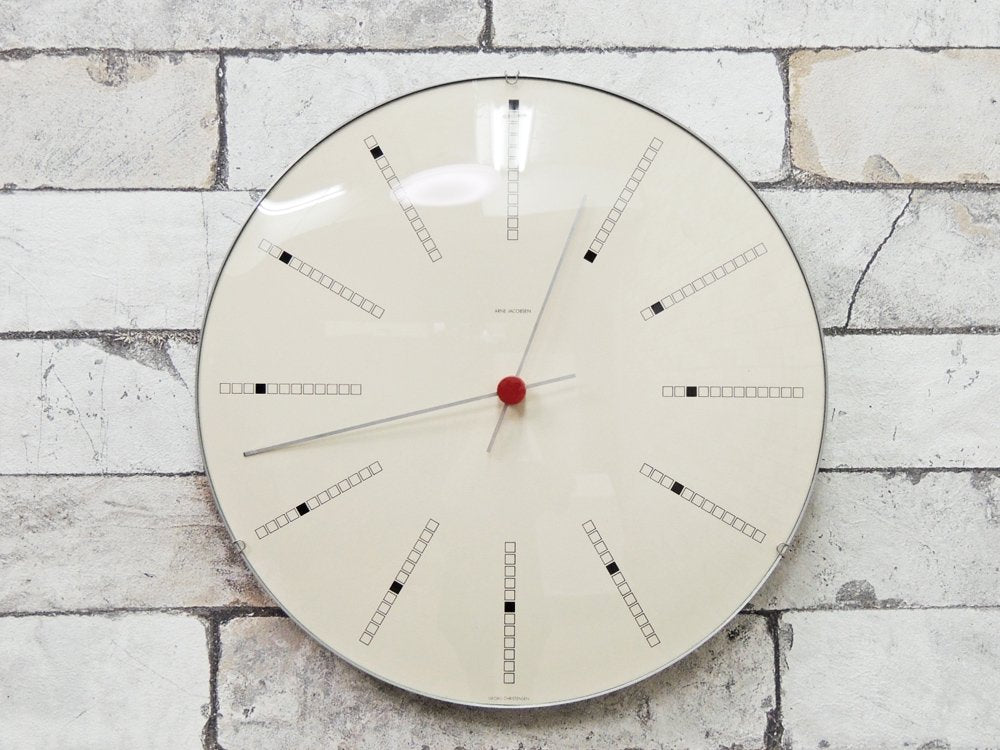 アルネヤコブセン ARNE JACOBSEN バンカーズクロック Wall Clock Bankers 290mm 掛け時計 JUNGHANS QUARTZ ドイツ製 ムーブメント ●