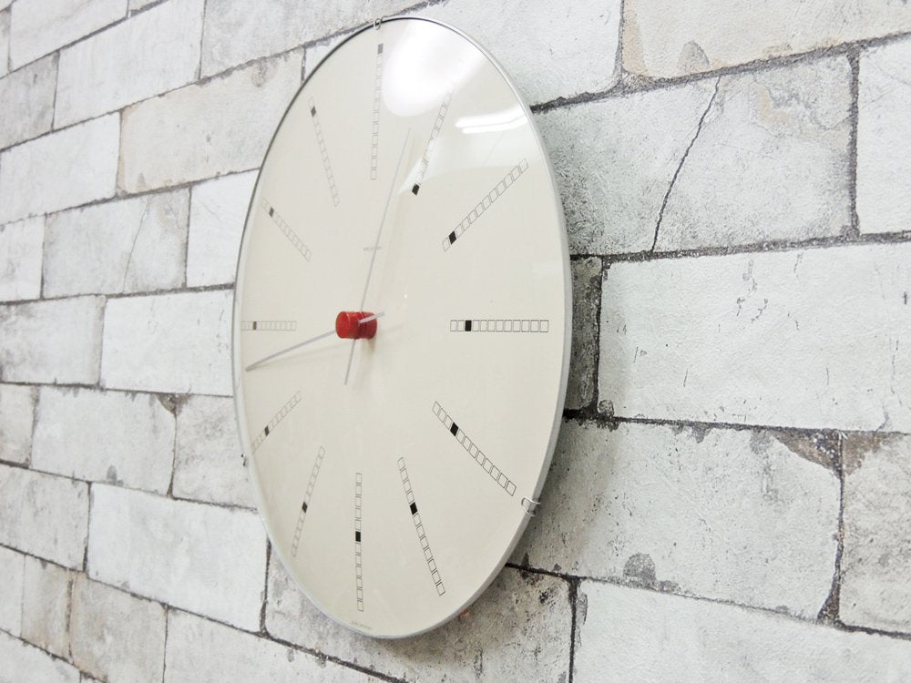 アルネヤコブセン ARNE JACOBSEN バンカーズクロック Wall Clock Bankers 290mm 掛け時計 JUNGHANS QUARTZ ドイツ製 ムーブメント ●