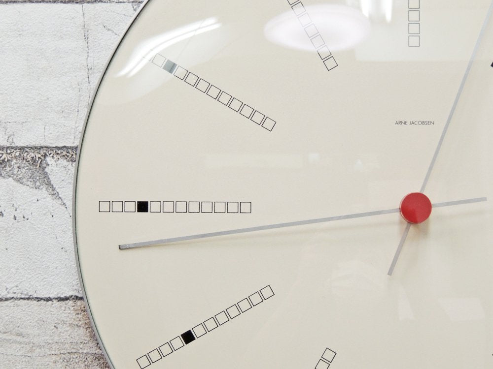 アルネヤコブセン ARNE JACOBSEN バンカーズクロック Wall Clock Bankers 290mm 掛け時計 JUNGHANS QUARTZ ドイツ製 ムーブメント ●