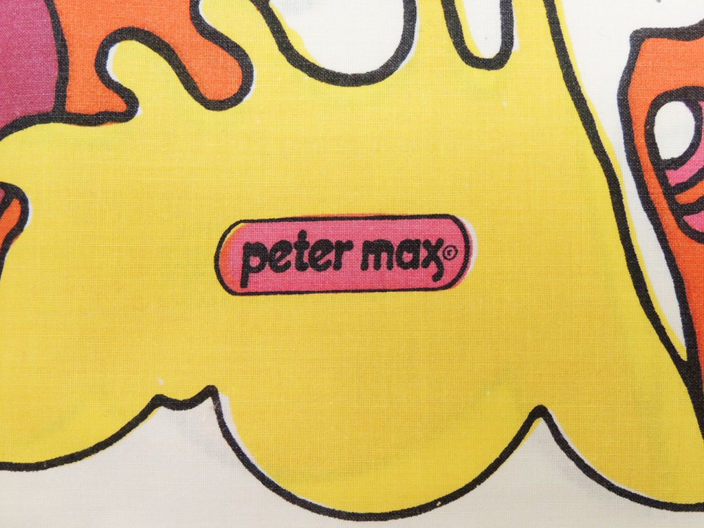 Mohawk ピーター・マックス Peter max ピローケース 枕カバー サイケデリック柄 70'sビンテージ アメリカ製 ポップアート ●