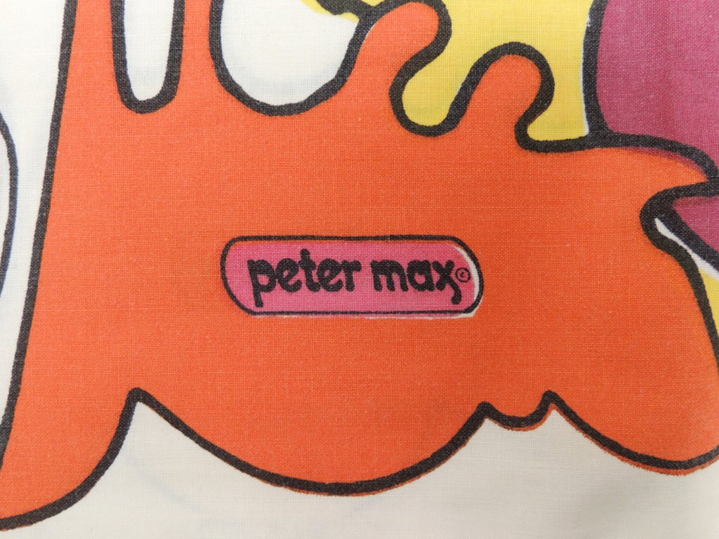Mohawk ピーター・マックス Peter max ピローケース 枕カバー サイケデリック柄 70'sビンテージ アメリカ製 ポップアート ●