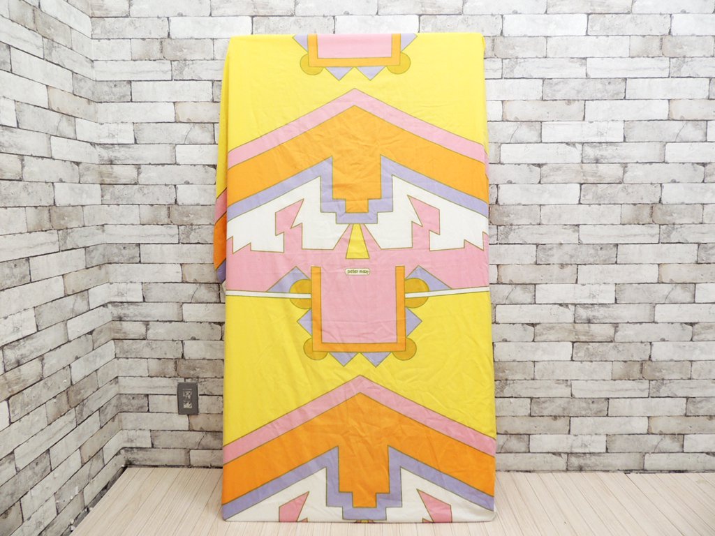 Mohawk ピーター・マックス Peter max ベッドカバー マットレスカバー シングルサイズ サイケデリック柄 70'sビンテージ アメリカ製 ポップアート ●