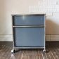 ユーエスエムハラー USM Haller モジュラーファニチャー Modular Furniture ハラーシステム ロールボーイ ワゴン デスクキャビネット アントラサイト 鍵付き B ◎