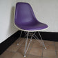 ハーマンミラー HermanMiller サイドシェルチェア 80's ビンテージ 希少 3rd エッフェルベース DSR C&R.イームズ Eames PUレザー グレープ色 ミッドセンチュリー ◇