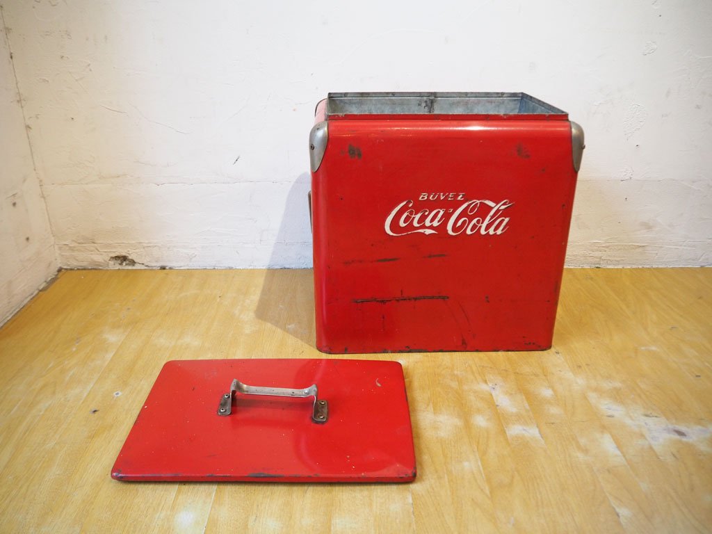 コカ・コーラ Coca-Cola エンボスロゴ クーラーボックス ボトルオープナー付 ICE US ヴィンテージ ★