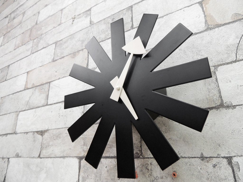 ヴィトラ Vitra ジョージネルソン George Nelson アスタリスククロック Asterisk Clock ブラック ミッドセンチュリー 定価: \35,200- ●