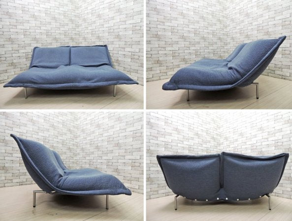 リーンロゼ ligneroset カラン CALIN 2人掛けソファ タイプ? カバーリング ファブリックシート 無段階リクライニング スチールレッグ パスカル・ムールグ ●